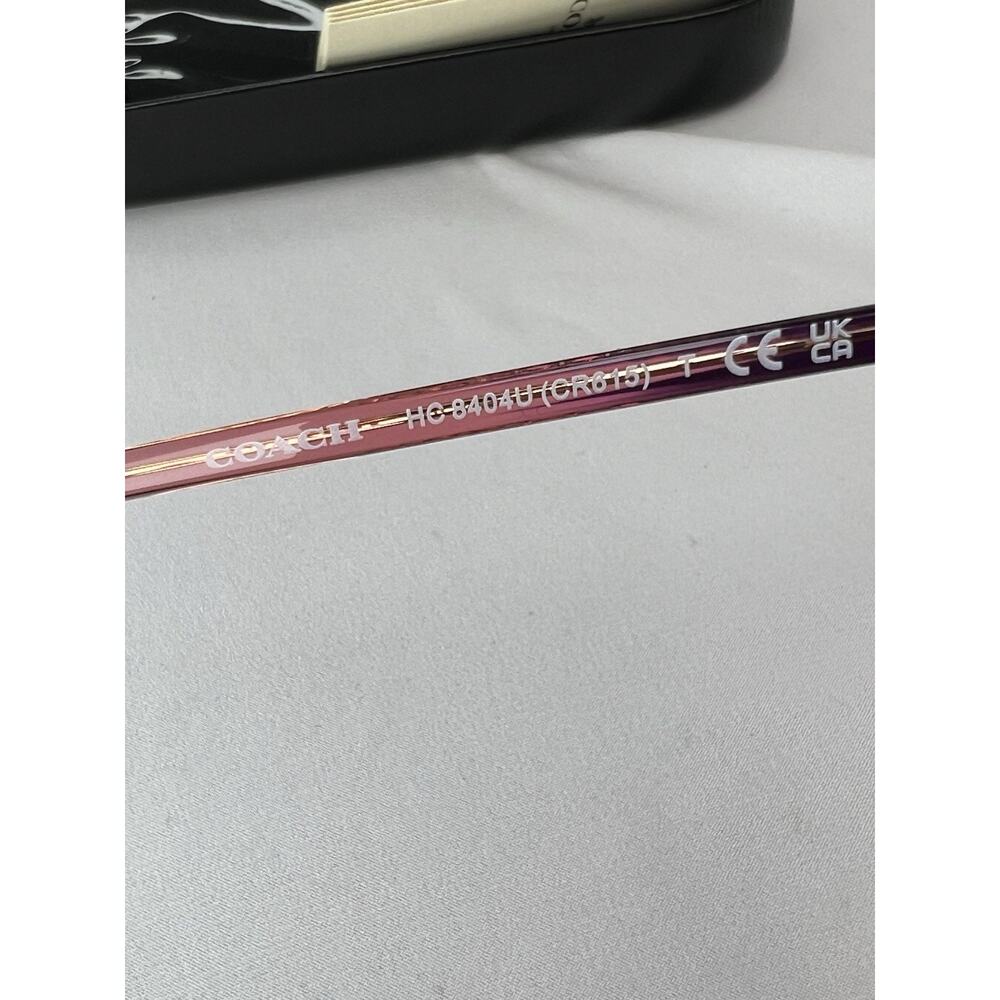 Coach Lucille Square Sunglasses Burgundy Purple Gradient HC8396F CR962 NWT Case - Picture 3 of 12